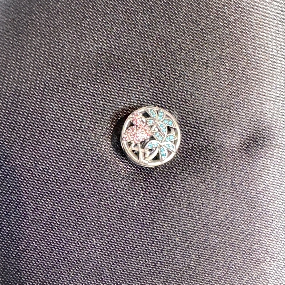 Retired Pandora Tropical Flamingo CZ Stones Crystal Charm Bracelet  EUC